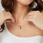 N0123 Necklace Honeycomb Transfer Bead Pendant Necklace Honeycomb Collarbone Chain Minimalist Fashion