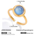 Resin Stainless Steel Ring in Gold-Tone styled for independent jewelry boutiques