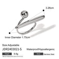 Geometric Minimalist 18K Gold-Plated Stainless Steel Open Ring — alternate product view — jewelry finish and design detail