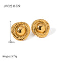 Modern 18K Gold-Tone Stainless Steel Earrings styled for independent jewelry boutiques