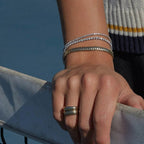 Stainless Steel Zircon Stacking Bracelet Jewelry Non-Fading