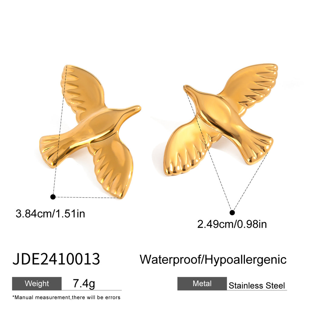 2H Stainless Steel Earrings Non-Fading Ring Jewelry earrring