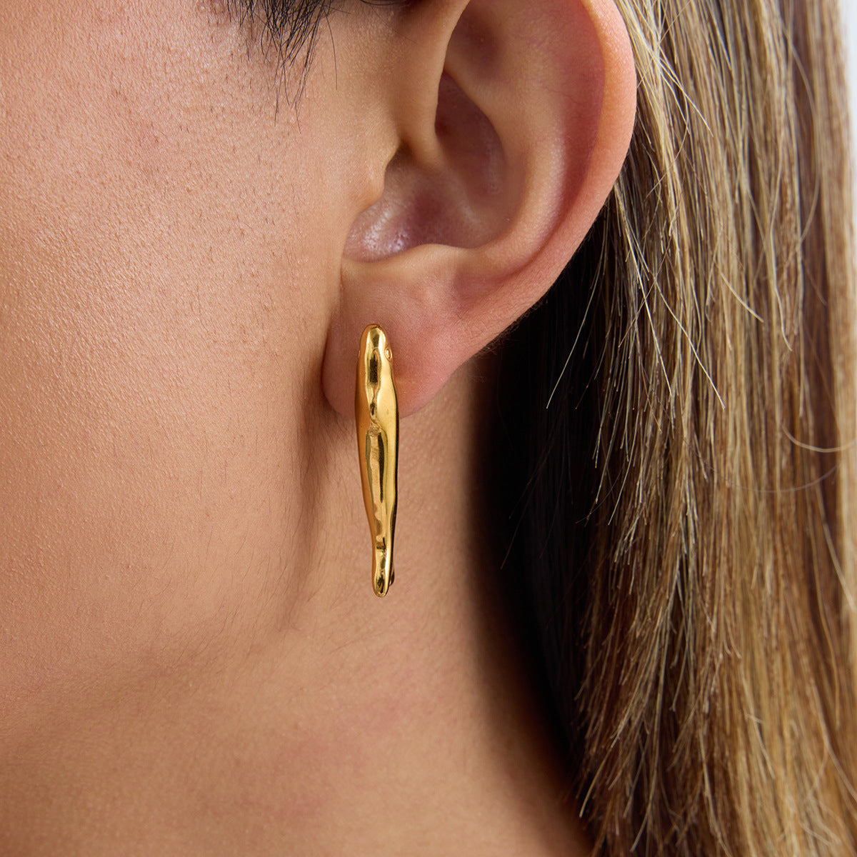 2H Stainless Steel Fish Earrings Ear Jewelry Design Sense Stud Earrings Accessories