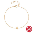 925 Sterling Silver Octagonal Star Zircon Bracelet Korean Style — collection product image 06