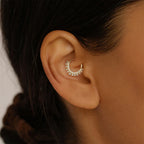 S925Pure Silver Minimalist Ear Bone Stud Ear Jewelry Ear Bone Clip Ear Cartilage Piercing Nose Ring Pure Silver