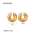 18K Gold-Plated Openwork Ear Cuff Stainless Steel Earrings — alternate product view — jewelry finish and design detail