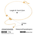 Gold-Plated Stainless Steel Lariat Necklace with Cross Detail — product profile — jewelry finish and design detail