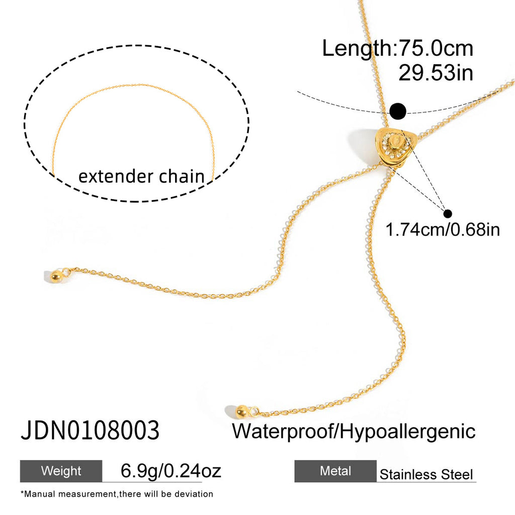 Cross Long Necklace y Word Chain Stainless Steel Jewelry Sweater Chain