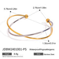 Cross Stainless Steel Gold-Plated Bangle Bracelet — jewelry construction