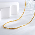 Gold-Plated Brass Cuban Link Necklace with Minimalist Detail with gold-tone brass construction