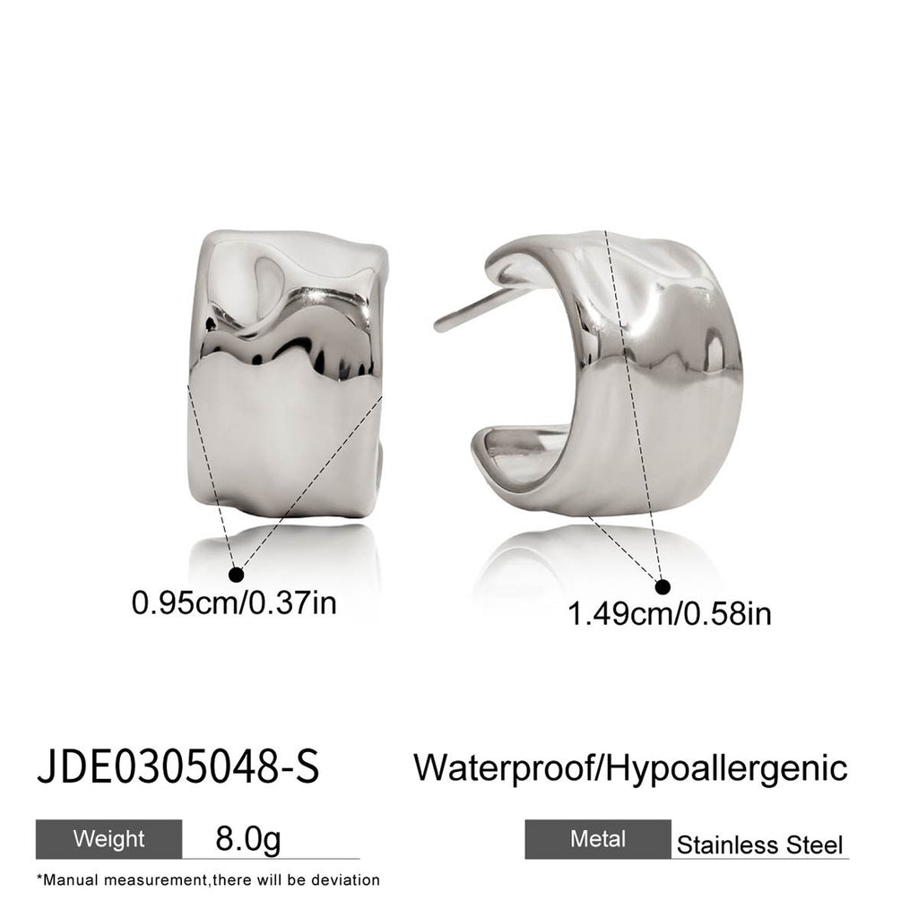 Geometric Earrings Classic Studs Stainless Steel Jewelry for Women Non-Fading Ear Accessories