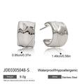 Geometric Gold-Plated Stainless Steel Stud Earrings — Refined Profile — close-up detail — jewelry finish and design detail