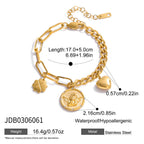 2H Original Coin Series Bracelet Retro Jewelry Non-Fading Stainless Steel Jewelry for Women