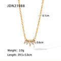 Gold-Plated Heart Pearl Pendant Stainless Steel Necklace — finish and profile — jewelry finish and design detail