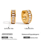 Stainless Steel Rhinestone Earrings Jewelry for Women Non-Fading Stud Earrings