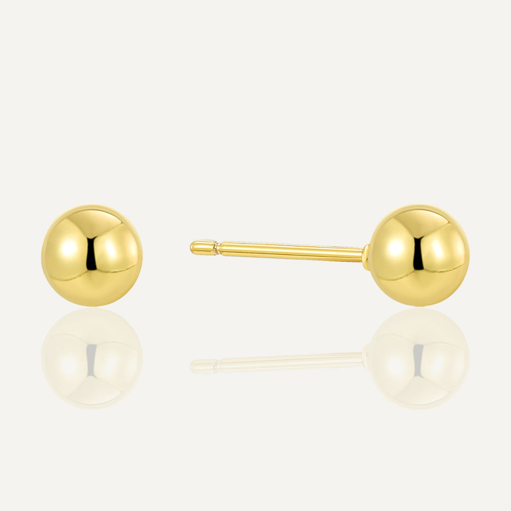 CYE0792 Copper plating18K Gold Round Bead Earrings Mini Simple Personality Ear Jewelry Ear Piercing Ear Studs Bean Ear Bone Studs