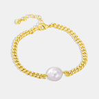B0041Baroque Irregular Pearl Bracelet for Women Simple Vintage Roman Style Jewelry