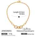 Gold-Tone Stainless Steel Necklace — Thoughtful Design with a refined design profile