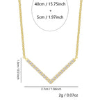 S925 Silver Arrowhead Necklace Collarbone Chain Geometric Pendant