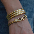 18k Gold Bracelet Non-Fading Stainless Steel Jewelry Bracelet with Clasp