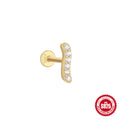 Heart Stud 925 Sterling Silver Earrings — side profile — alternate angle 3 — jewelry finish and design detail