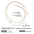 Gold-Plated Stainless Steel Layered Necklace with Chain Detail — product profile — jewelry finish and design detail