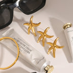 2H Stainless Steel Starfish Earrings Ocean Ring Jewelry earrings