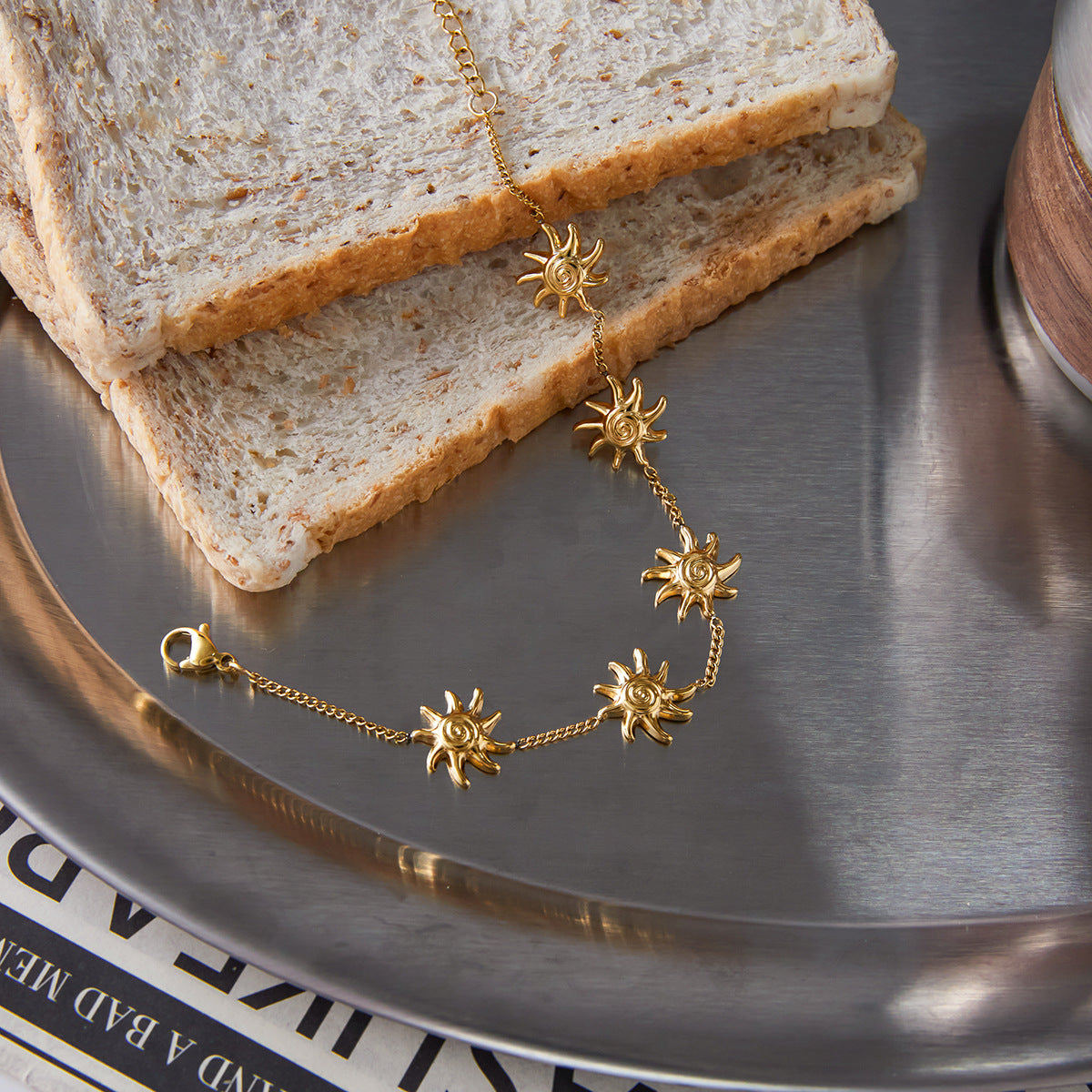 Bracelet Sun Jewelry Stainless Steel Accessories for Women Non-Fading