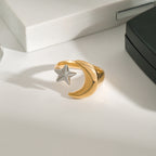 2H Star Ring Women's Design Ring Stainless Steel Non-Fading ring