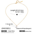 Cross Pearl Stainless Steel Gold-Plated Pendant Necklace — surface finish detail