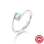 New Product S925Sterling Silver Ring Japanese and Korean Design Sense Geometric Zircon Ring Fashion Open Index Finger Ring