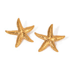 Stainless Steel Earrings for Women18k Gold non-fading earrings starfish shell earrings