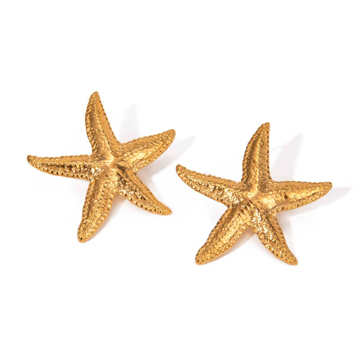 Stainless Steel Earrings for Women18k Gold non-fading earrings starfish shell earrings