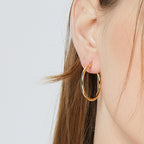 E0274 Source of Goods Minimalist Earrings Silver Needle Solid Round Coil Style Trendy Fashion Earrings