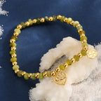 B0257 Vintage Heart Tree Handmade Beaded Holiday Beads