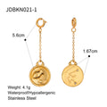 Gold-Plated Stainless Steel Pendant Necklace — Luminous Finish — design close-up — jewelry finish and design detail