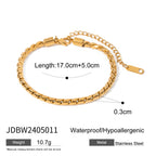 18K Gold Stainless Steel/3Mm Type A S Chain Necklace Beach Summer Fashion Simple Exquisite Bracelet