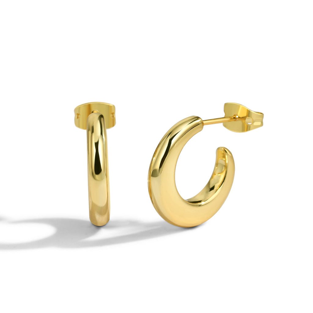 E0291 C Silver Needle Simple Hoop Fashion Stud Earrings earrings