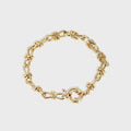 18K Gold-Plated Brass Bow Knot Chain Bracelet featuring chain detailing