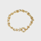 B0103 Copper plating18K Gold Personality Bowknot Small Circle Fashion Trendy Rope Couple Bracelet