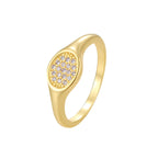 CYR0560 Round Zircon Fashion Copper Ring Simple New Style