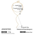 Lariat Stainless Steel Necklace in Gold-Tone with a lariat design profile