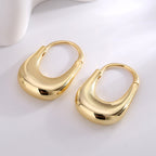 Gold-Plated Brass U-Shaped Earrings in a gold-tone brass finish