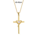 N0315 Cross Necklace Couple Cool Female Personality Pendant Sweater Chain American Hip-Hop Accessories