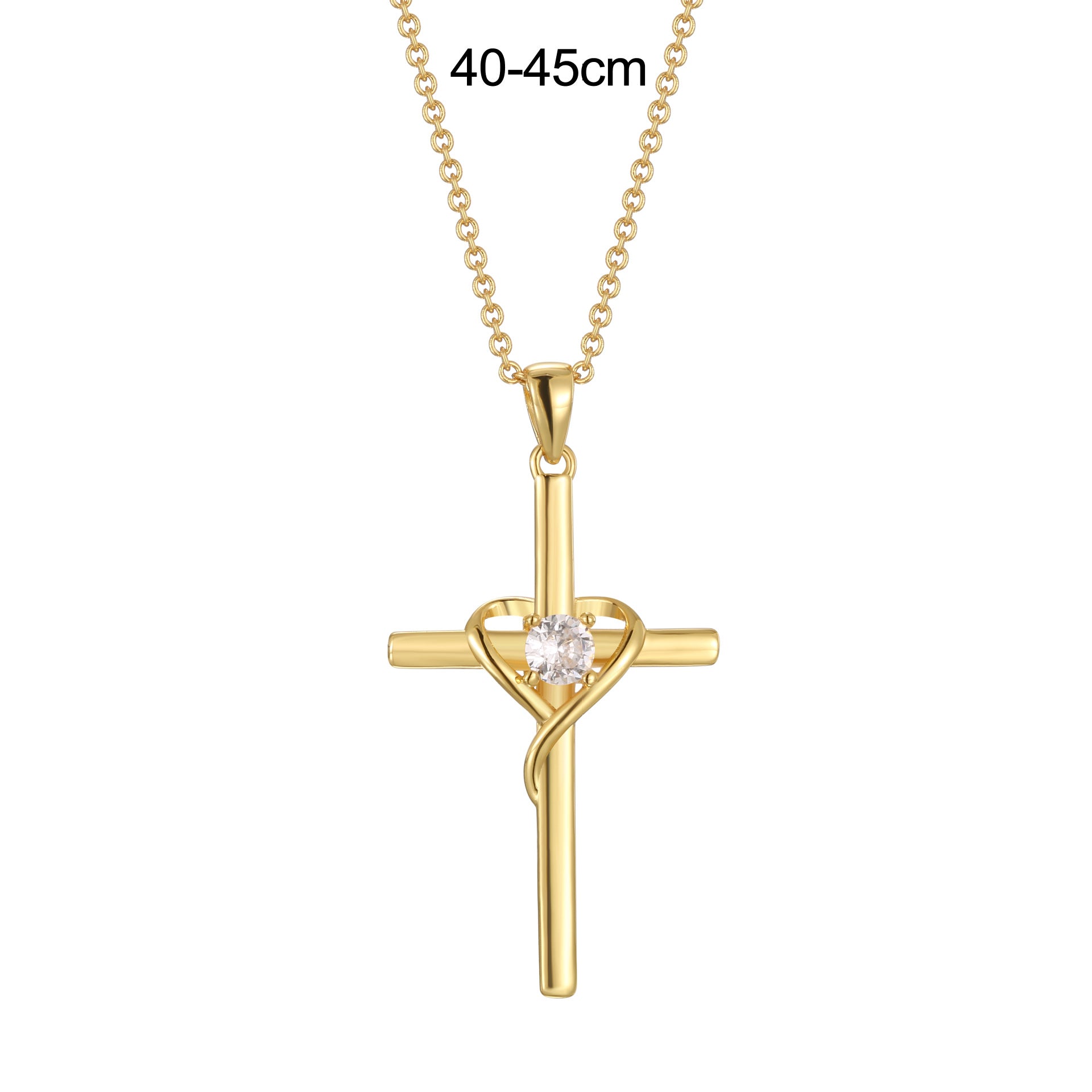 N0315 Cross Necklace Couple Cool Female Personality Pendant Sweater Chain American Hip-Hop Accessories