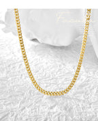 N0098 Cuban Gold Chain Necklace Minimalist Street Style Chain Simple Chain