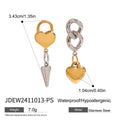 Gold-Plated Stainless Steel Pendant Necklace with Heart Detail — Giftable Design — finish and profile — jewelry finish and design detail
