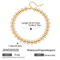 Gold-Plated Brass Four-Leaf Clover Leaf Necklace with Floral Detail with gold-tone brass construction