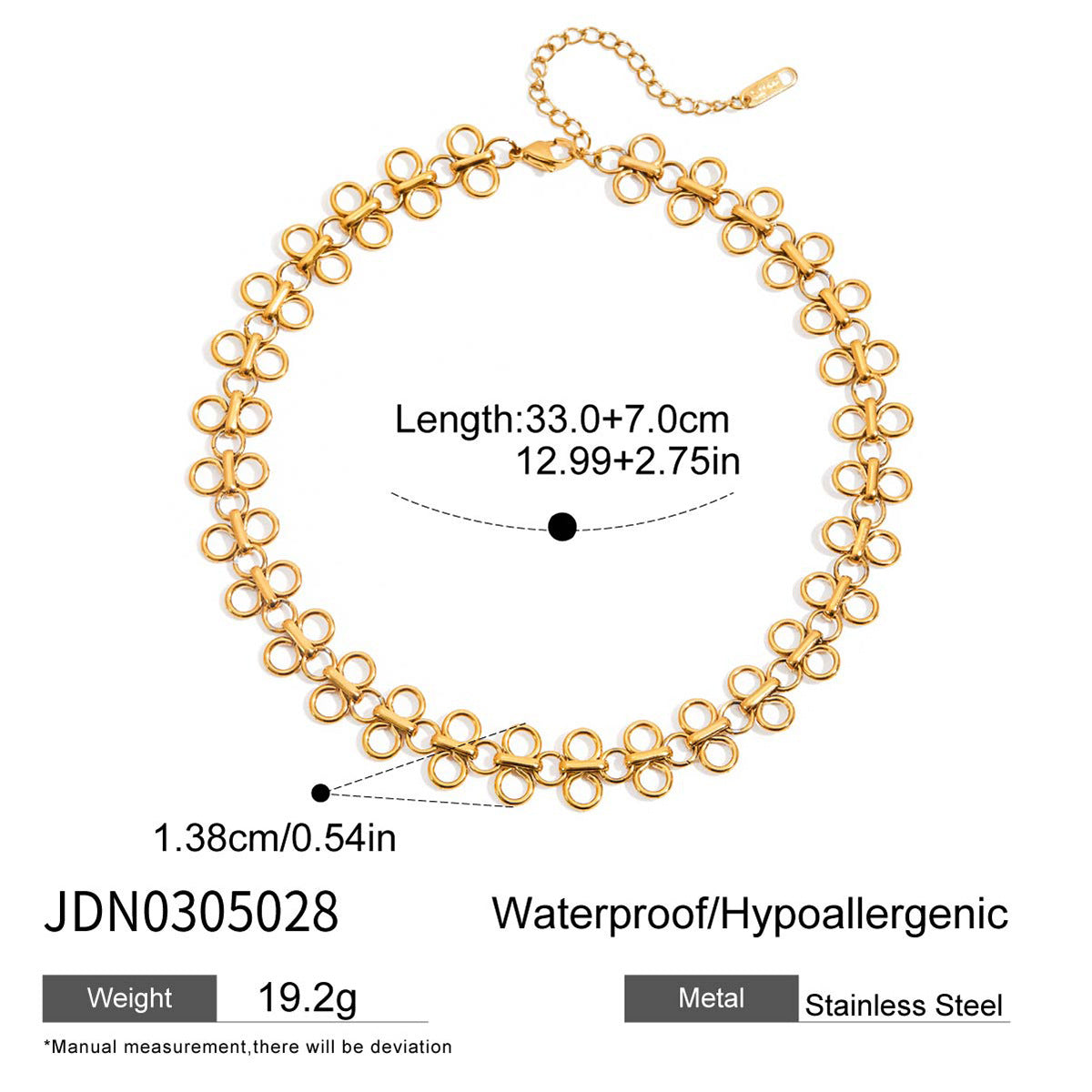 Four-leaf Clover Necklace Simple Collarbone Chain Choker Jewelry for Women