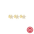 Triangle Petal 925 Sterling Silver Cartilage Studs — wearable scale detail — jewelry finish and design detail